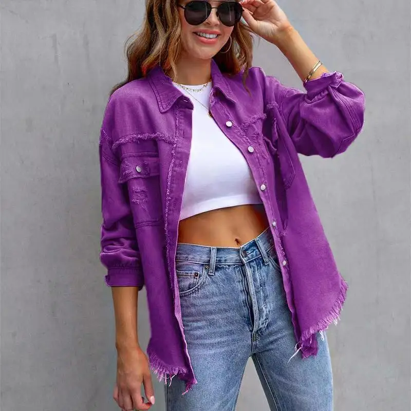 Solid Casual Loose Denim Shirts For Women 2025 Autumn Vintage Women's Oversized Shirts And Blouses Fashion Youth Female Tops Solid Casual Loose Denim Shirts For Women 2025 Autumn Vintage Women's Oversized Shirts And Blouses Fashion Youth Female Tops