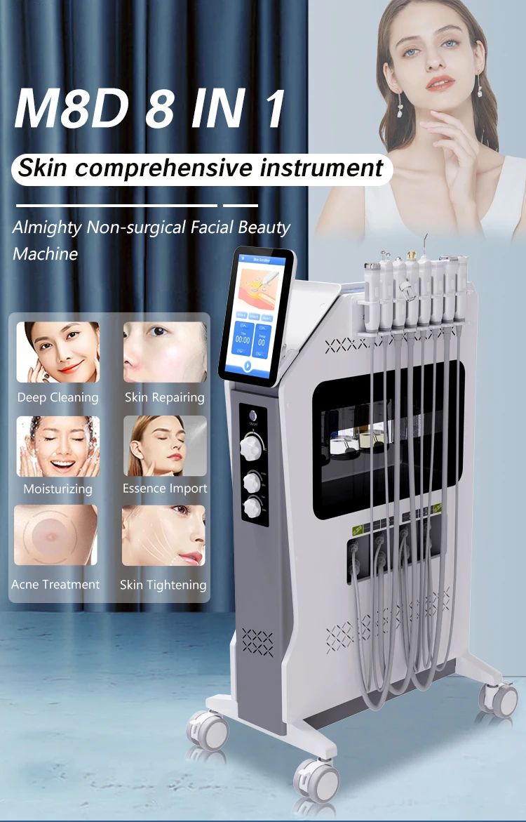 8 in 1 Microdermabrasion Facial Care Machine Skin Rejuvenation Acne Treatment Wrinkle Removal Skin Lifting Care Beauty Equipment 
8 in 1 Microdermabrasion Facial Care Machine Skin Rejuvenation Acne Treatment Wrinkle Removal Skin Lifting Care Beauty Equipment