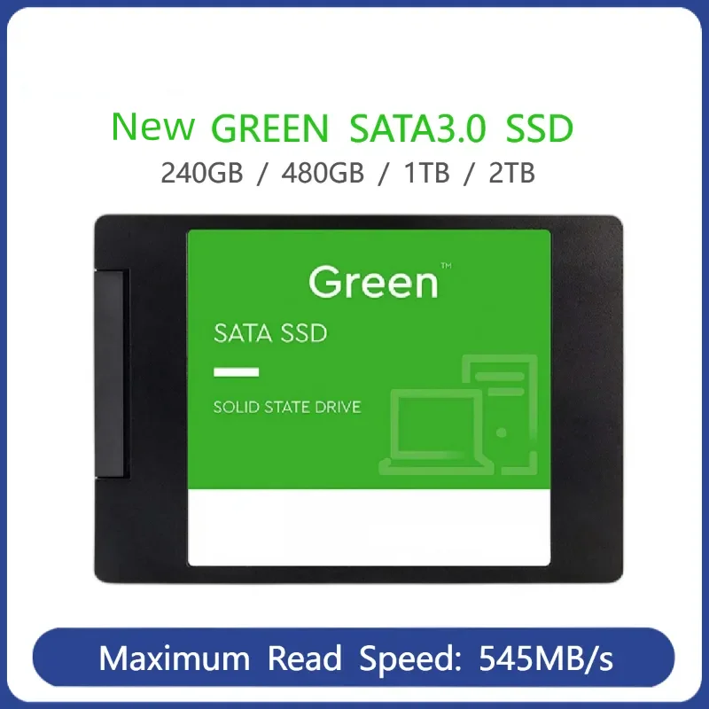 

Green SSD 250GB Internal Solid State Disque 500GB 1TB 2TB 3D NAND SATA3 2.5" SSD For Laptop NoteBook PC