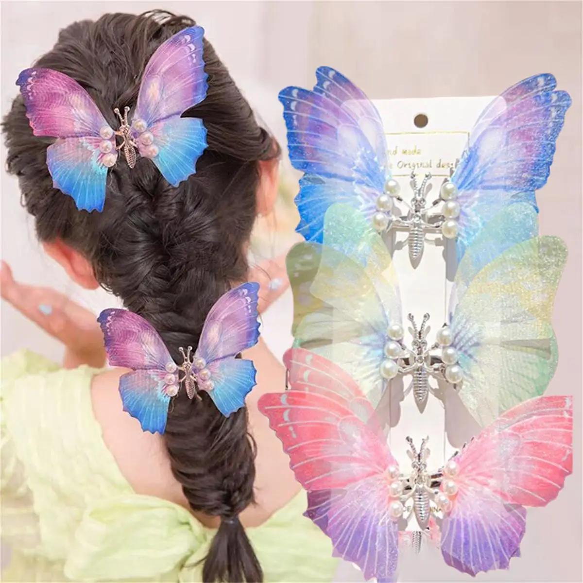 Colorful Gradient Butterfly Hair Clip Beautiful Adjustable Wings Hairpin For Girls Kids Sweet Hairgrip Barrette Hair Accessories
Colorful Gradient Butterfly Hair Clip Beautiful Adjustable Wings Hairpin For Girls Kids Sweet Hairgrip Barrette Hair Accessories