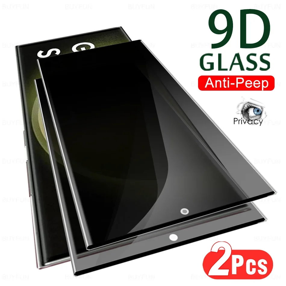 

For Samsung Galaxy S24 S23 S22 Ultra 5G Glass 2Pcs Privacy Tempered Glass S24Ultra S23Ultra S 24 Plus Anti-peep Screen Protector