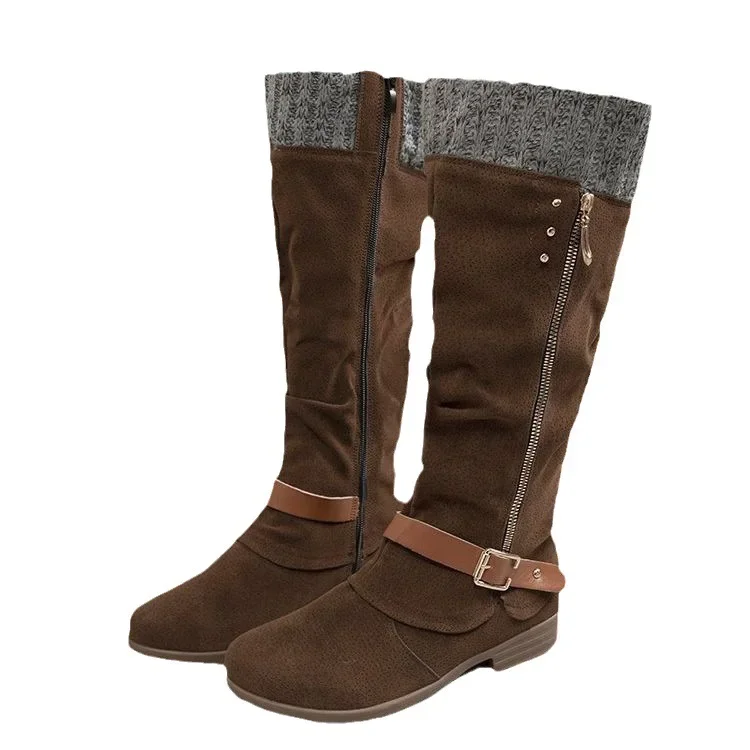 Thick Bottom Winter Boots Retro Knight Boots Non-slip Casual Long Boots Women's Shoes Fashion Round Toe Low Heels Women
Thick Bottom Winter Boots Retro Knight Boots Non-slip Casual Long Boots Women's Shoes Fashion Round Toe Low Heels Women