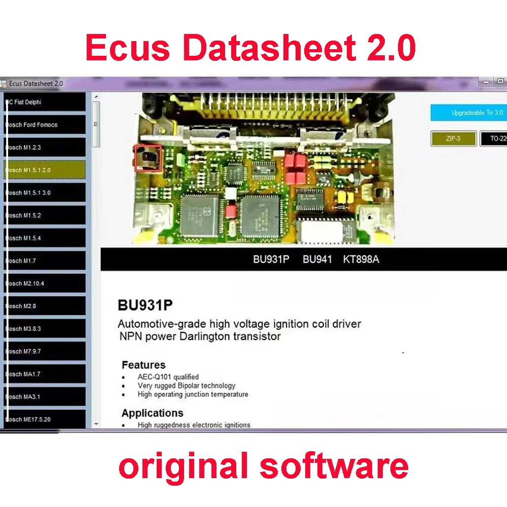 Ecus Datasheet 2.0 ECU Repair Software PCB Schematics with Electronic Components Car Ecu Repair Tool for Bosch for Ford for Delp
Ecus Datasheet 2.0 ECU Repair Software PCB Schematics with Electronic Components Car Ecu Repair Tool for Bosch for Ford for Delp