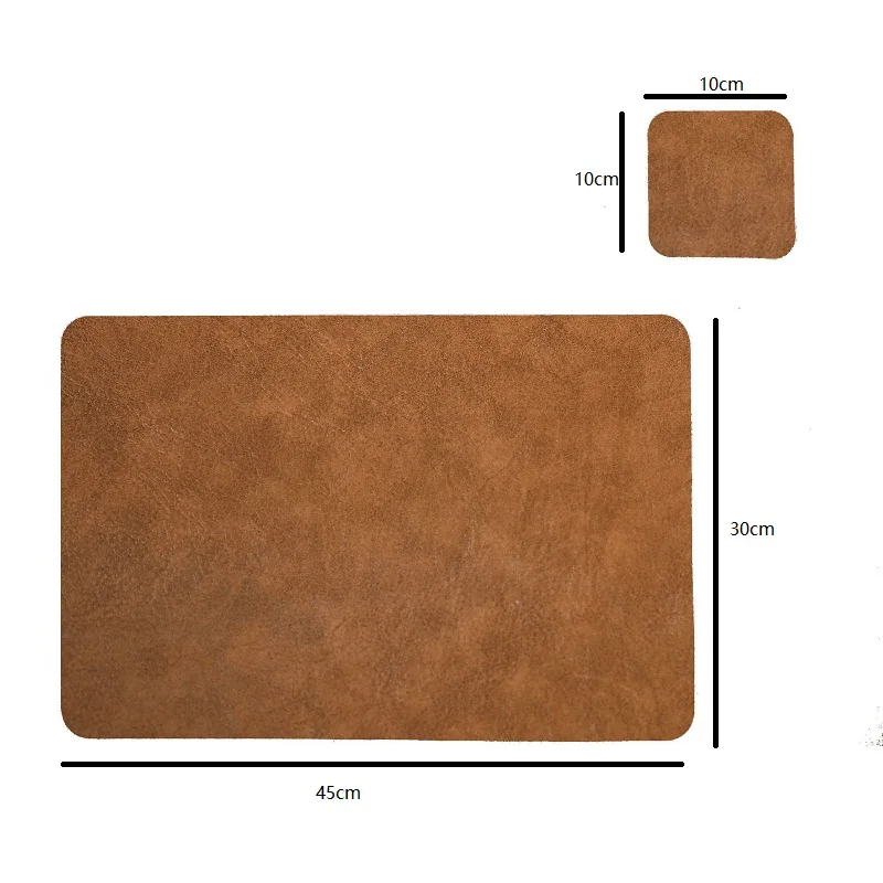 Set of 1/4/6 Faux Leather Placemats and Coaster Non-Slip for Kitchen Dining Table Conference Restaurant Coffee Cup Mat 1 Mallzona S79e0e5b40fe245a2bf62dec7f3977902X Set of 1/4/6 Faux Leather Placemats and Coaster Non-Slip for Kitchen Dining Table Conference Restaurant Coffee Cup Mat Mallzona