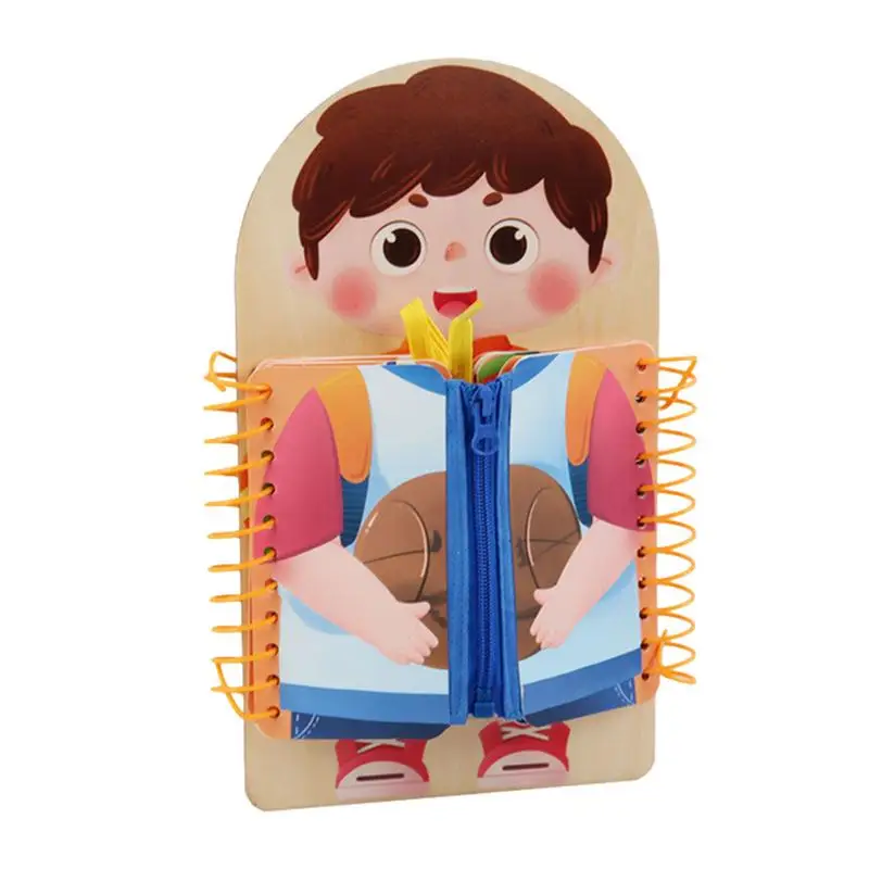 

Многослойная деревянная доска для детей Монтессори, игры для раннего развития, тихие Книги для малышей, сенсорная игрушка, тренировочная одежка