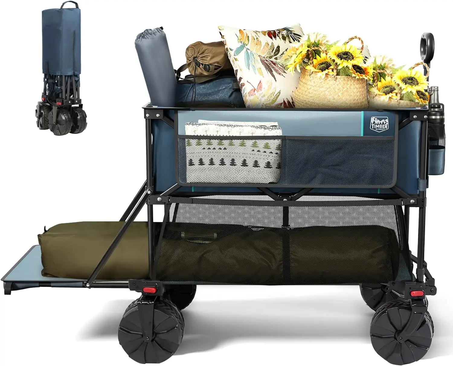 400L Large Capacity Folding Double Decker Wagon, 54" Extra Long Extender Wagon Cart, 450lbs Heavy Duty Collapsible Wagon,
400L Large Capacity Folding Double Decker Wagon, 54" Extra Long Extender Wagon Cart, 450lbs Heavy Duty Collapsible Wagon,