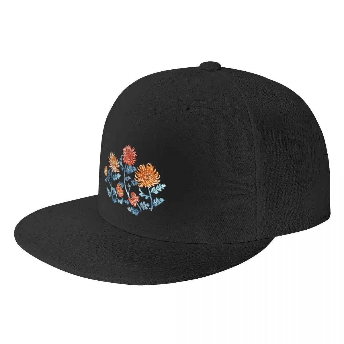

Chrysanthemum Watercolor & Pen Pattern - Cornflower Blue Baseball Cap Anime Hat Sunscreen Hat Beach Women's Beach Hat Men's