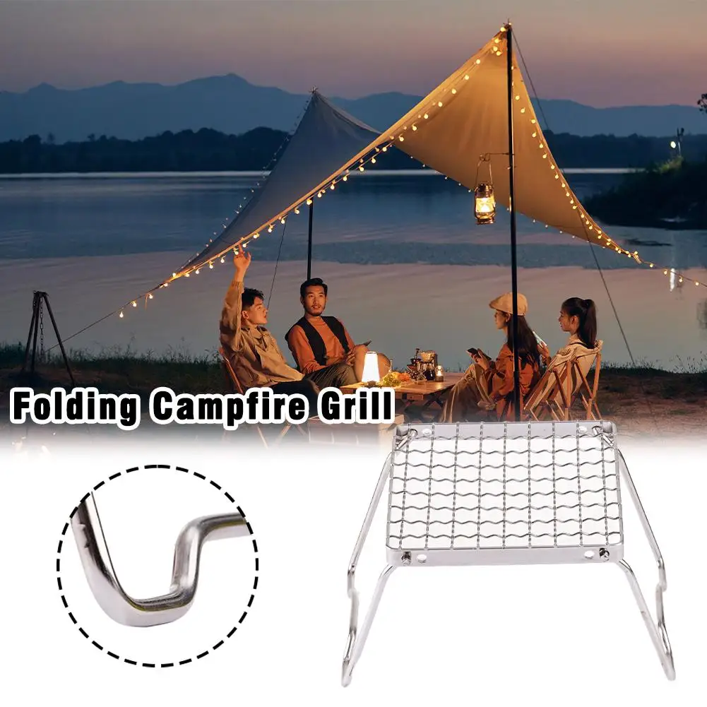Folding Campfire Grill Stainless Steel BBQ Grill Heating Bracket Gas Campfire Stand Stoves Portable Mini Burner Stove Outdo Y7X7
Folding Campfire Grill Stainless Steel BBQ Grill Heating Bracket Gas Campfire Stand Stoves Portable Mini Burner Stove Outdo Y7X7