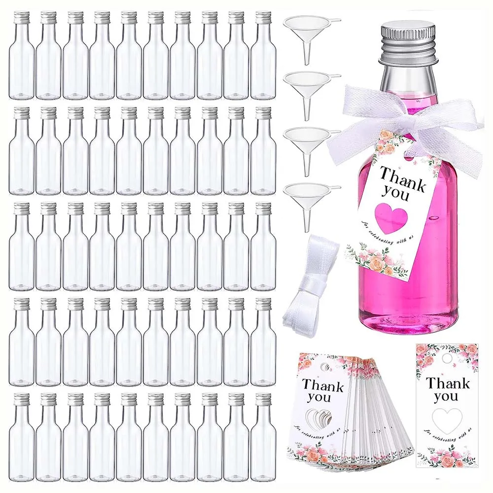 Mini Liquor Bottles for Guests Wedding Bottles Bridal Party Plastic Bottle with Caps Tag and Ropes Miniature Bottles for Party
Mini Liquor Bottles for Guests Wedding Bottles Bridal Party Plastic Bottle with Caps Tag and Ropes Miniature Bottles for Party