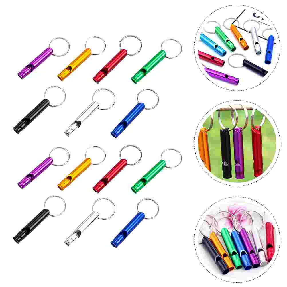 

35 Pcs Whistle Keychain Emergency First Aid Referee Outdoor Competition Accessory Aluminum Alloy Portable Small Survival