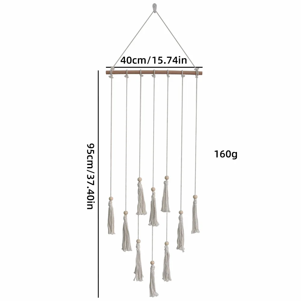 Boho Macrame Photo Display with LED Lights - 30 Clip Wall Gallery 6 S79e6b82bbf914d78b75883fdc0d962274