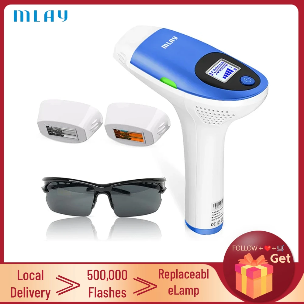 

Mlay IPL Hair Removal Epilator a Laser Permanent Malay Hair Removal Machine Face Body Electric Depilador a Laser 500000 Flashes