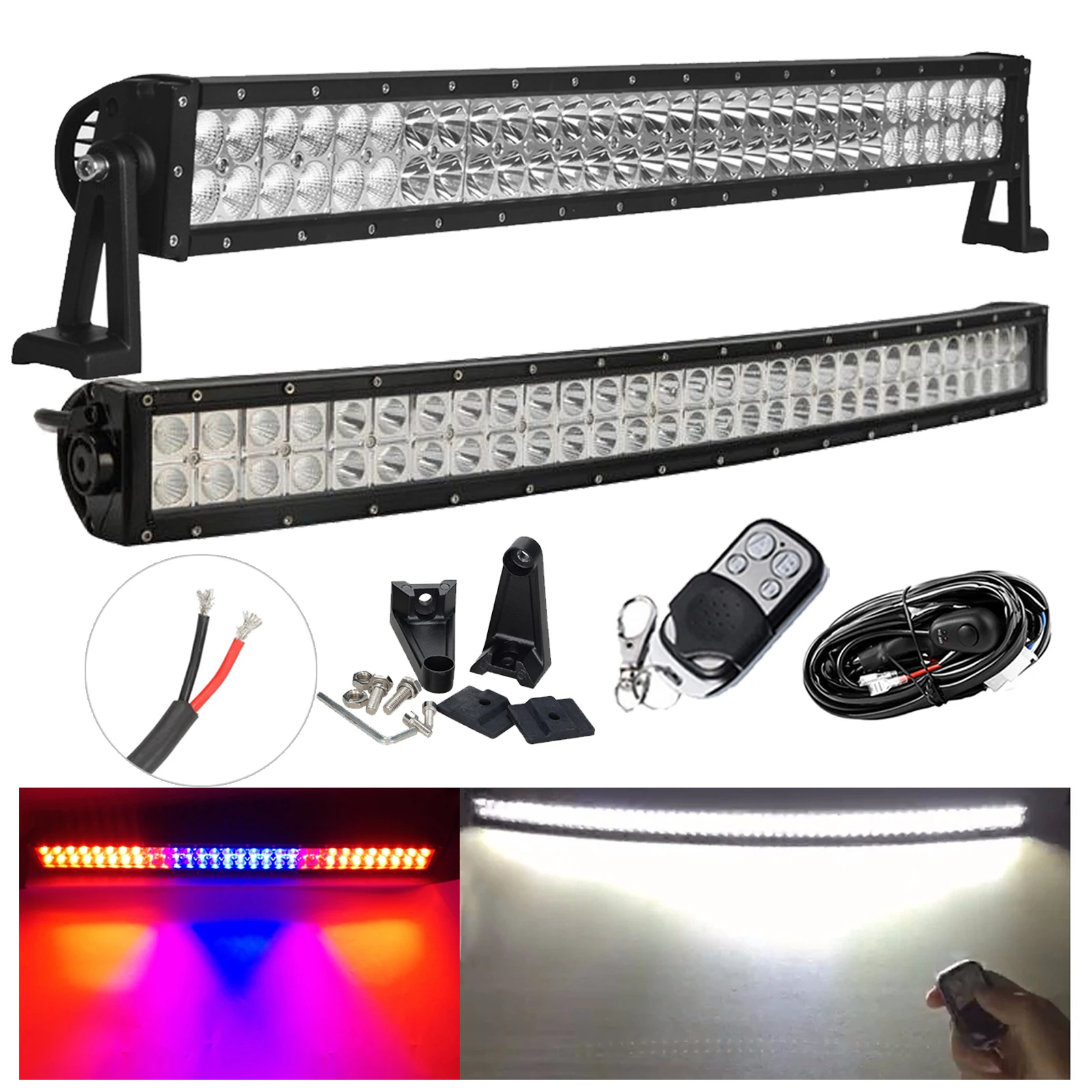 32 Inch Offroad LED Light Bar Dual Color White Amber Blue Red Spot Flood Warning Strobe LED Work Lamp For Truck ATV SUV 4X4 UTV
32 Inch Offroad LED Light Bar Dual Color White Amber Blue Red Spot Flood Warning Strobe LED Work Lamp For Truck ATV SUV 4X4 UTV