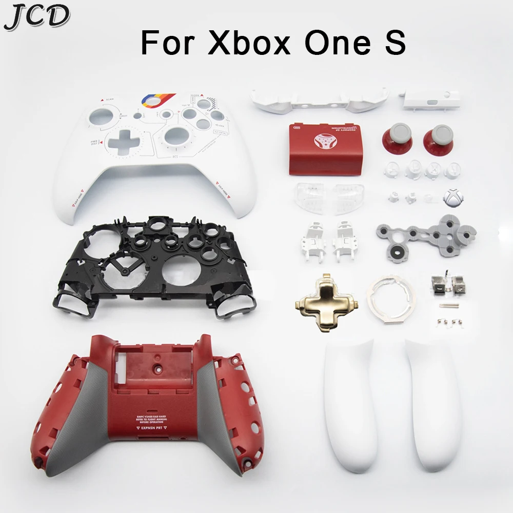 

JCD For Xbox One S X Controller Housing Shell Case Back Cover Side Rails Panel RB LB RT LT Trigger Buttons Repair