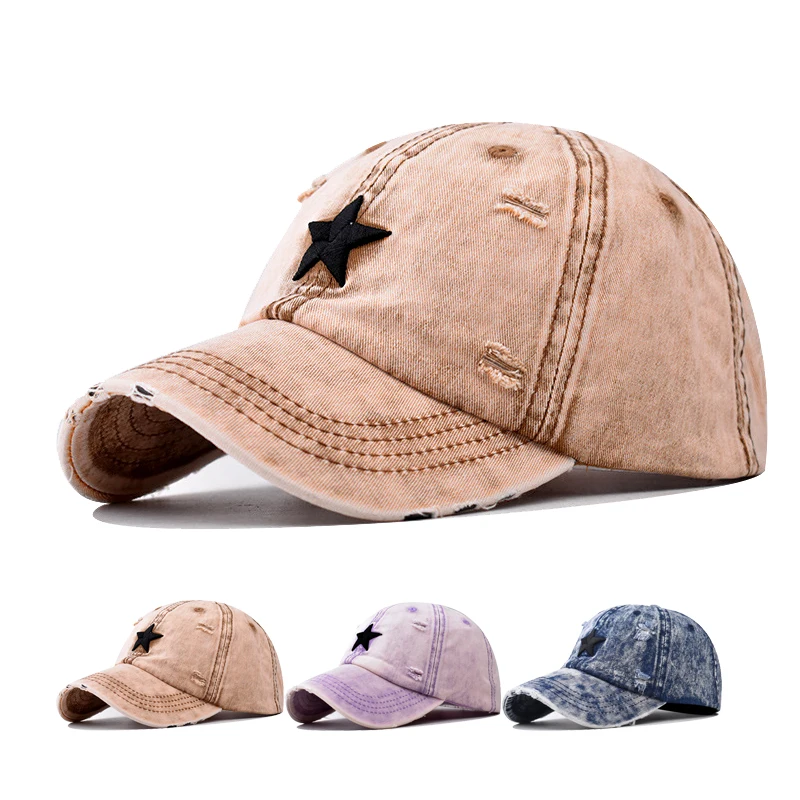 Baseball Cap Five-pointed star embroidery Sun hat Washed denim baseball cap cowboy hat Spring Autumn baseball Cap
Baseball Cap Five-pointed star embroidery Sun hat Washed denim baseball cap cowboy hat Spring Autumn baseball Cap