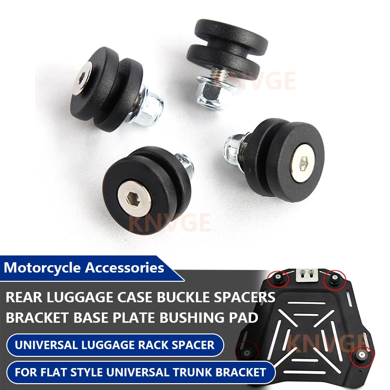 4PCS Plastic Universal Motorcycle Rear Luggage Case Tail Top Box Helmet Trunk Bracket Base Plate Bushing Pad Buckle Spacers 
4PCS Plastic Universal Motorcycle Rear Luggage Case Tail Top Box Helmet Trunk Bracket Base Plate Bushing Pad Buckle Spacers