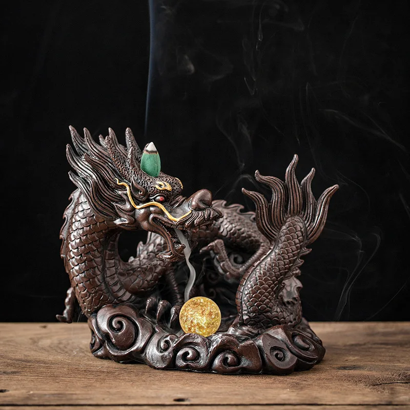 LED Dragon Backflow Incense Burner Resin Smoke Waterfall Incense Holder Censer with 20Pcs Incense Cones Home Decoration Crafton
LED Dragon Backflow Incense Burner Resin Smoke Waterfall Incense Holder Censer with 20Pcs Incense Cones Home Decoration Crafton