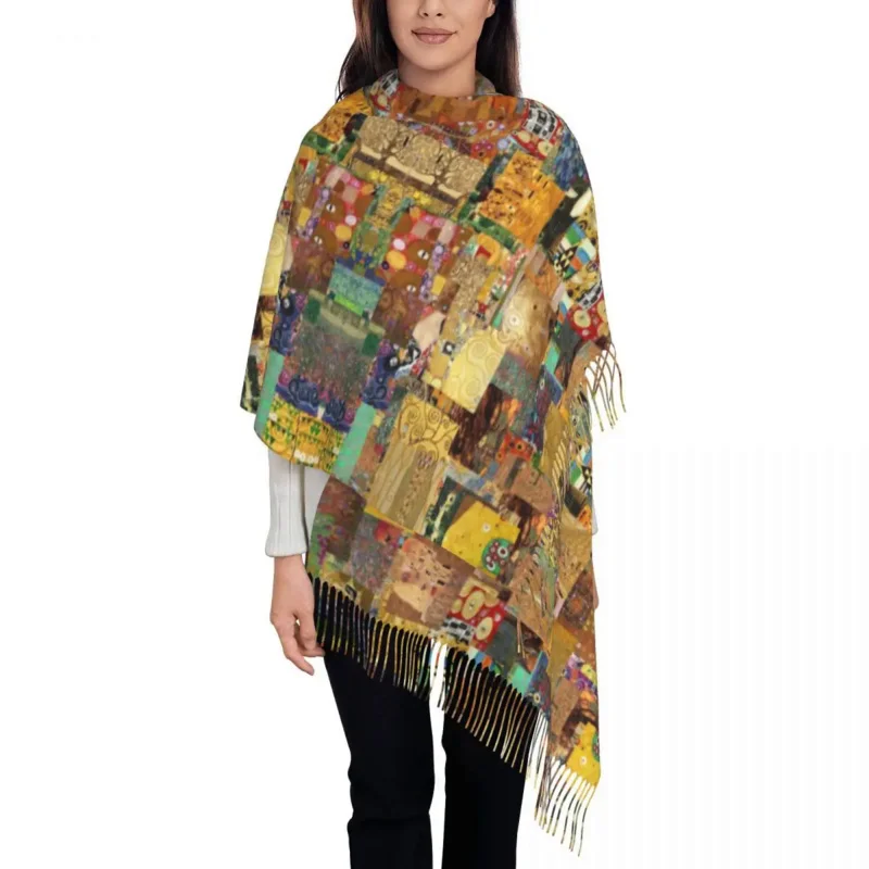 Female Large Gustav Klimt Painting Art Scarves Women Winter Thick Warm Tassel Shawl Wrap Scarf
Female Large Gustav Klimt Painting Art Scarves Women Winter Thick Warm Tassel Shawl Wrap Scarf