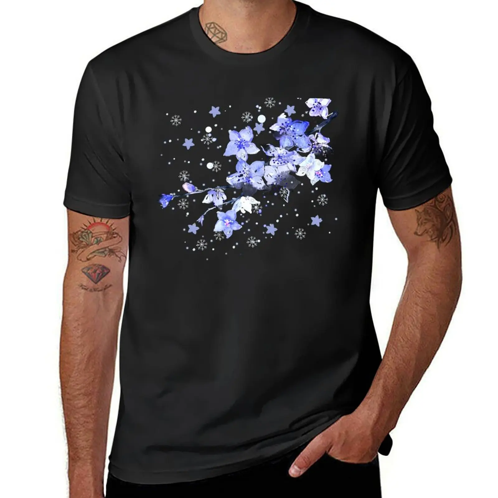 Winter Blue Flowers T-shirt customs design your own summer clothes korean fashion mens plain t shirts
Winter Blue Flowers T-shirt customs design your own summer clothes korean fashion mens plain t shirts