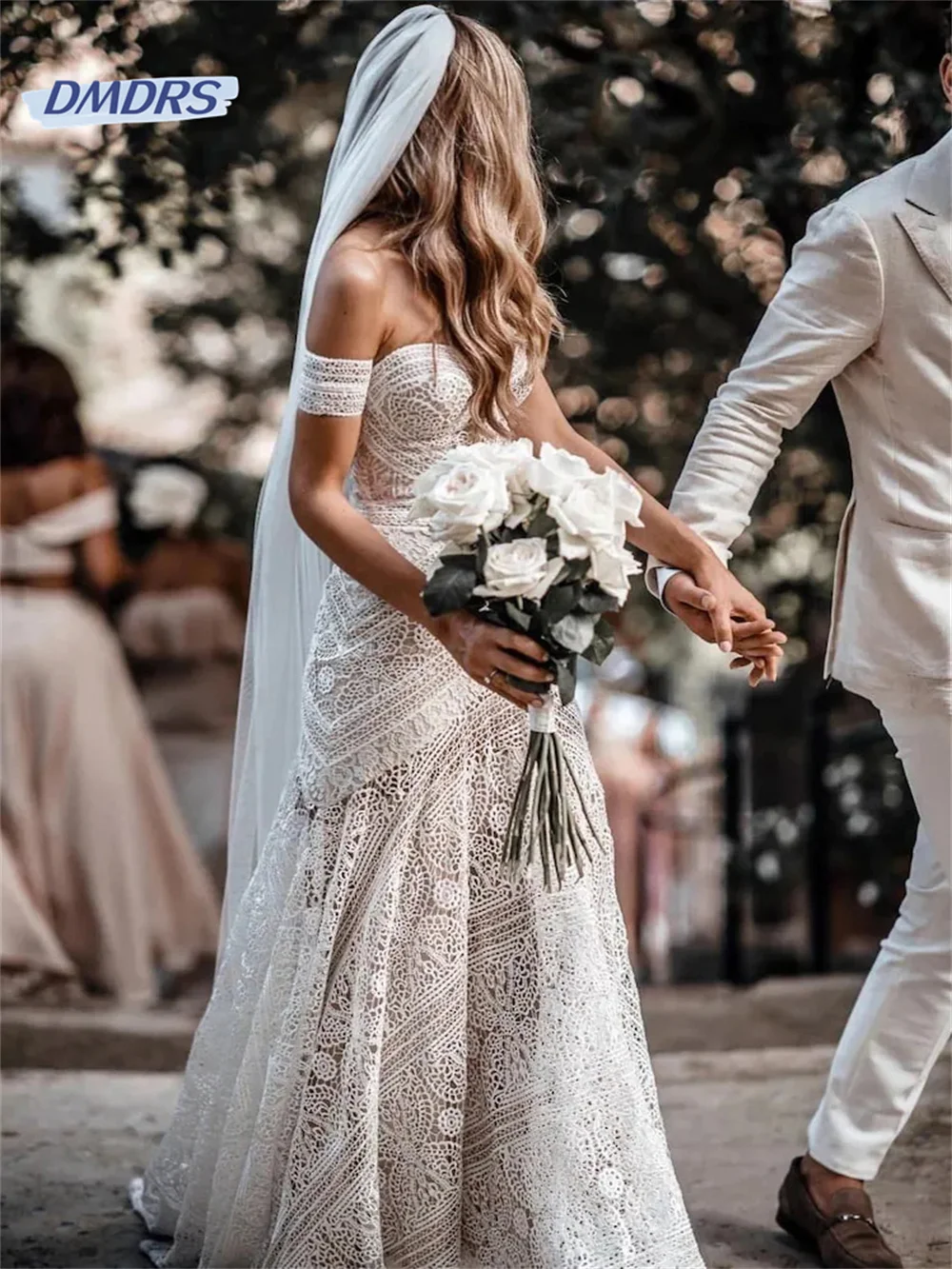 Beach Lace Off The Shoulder Dress For Bride Pastrol Sweetheart Neck Floor-length Bridal Gown Romantic Vestidos De Novia
Beach Lace Off The Shoulder Dress For Bride Pastrol Sweetheart Neck Floor-length Bridal Gown Romantic Vestidos De Novia