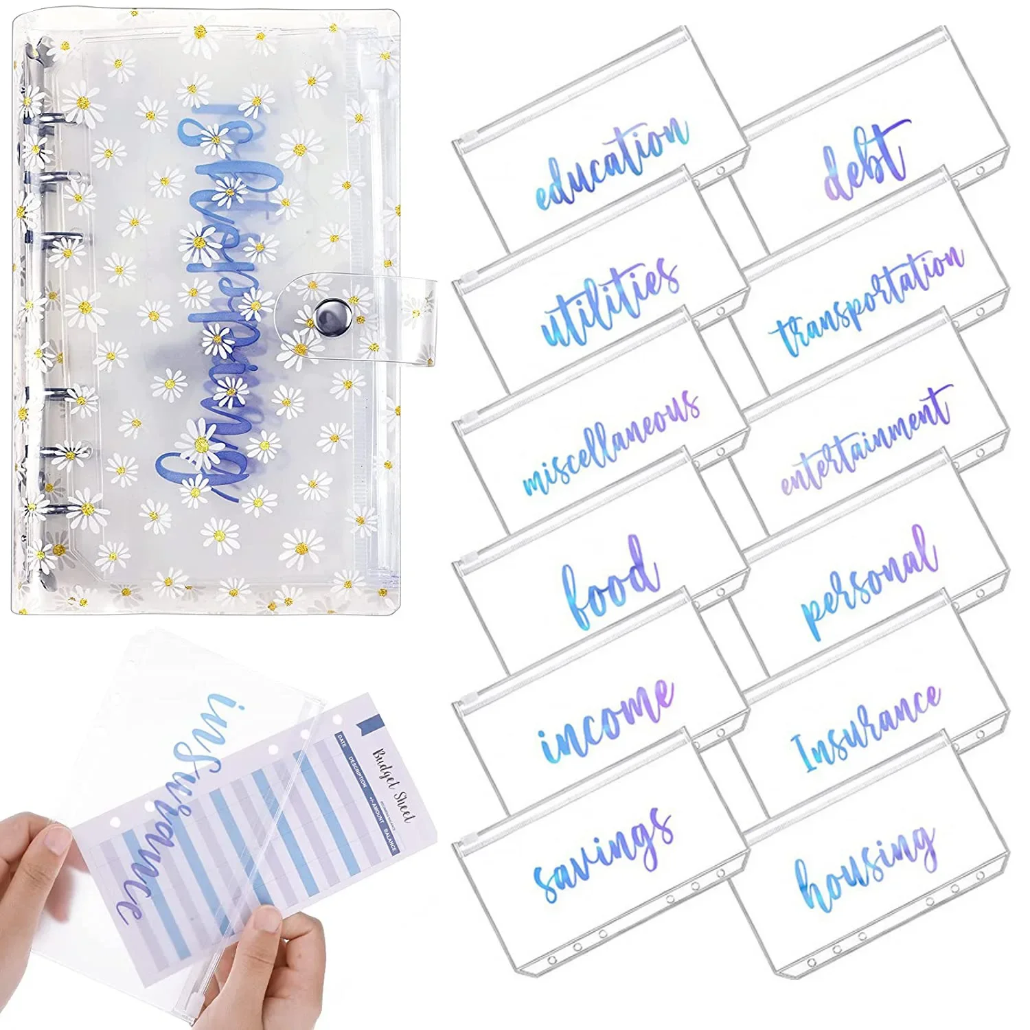 12pcs with Cover Notebook Collection Bag Set Financial Loose-leaf Binder Notebooks Budget Binder Planner Journaling Hand Account
12pcs with Cover Notebook Collection Bag Set Financial Loose-leaf Binder Notebooks Budget Binder Planner Journaling Hand Account