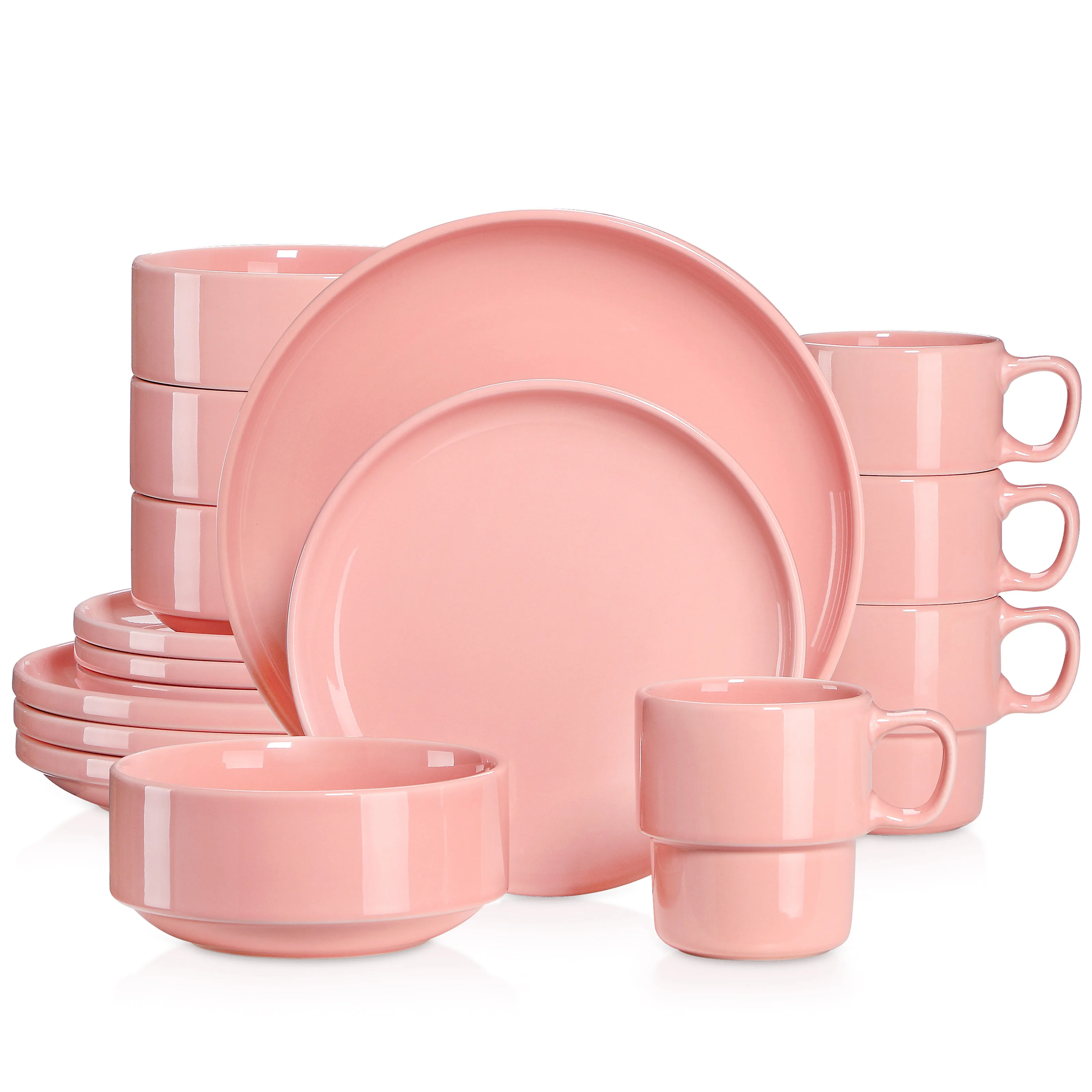 LOVECASA Pink Porcelain Tableware Dinner Set 16/32/48 Piece Contain Dinner Plates,Dessert Plates, Bowls Mugs Service for 4/8/12
LOVECASA Pink Porcelain Tableware Dinner Set 16/32/48 Piece Contain Dinner Plates,Dessert Plates, Bowls Mugs Service for 4/8/12