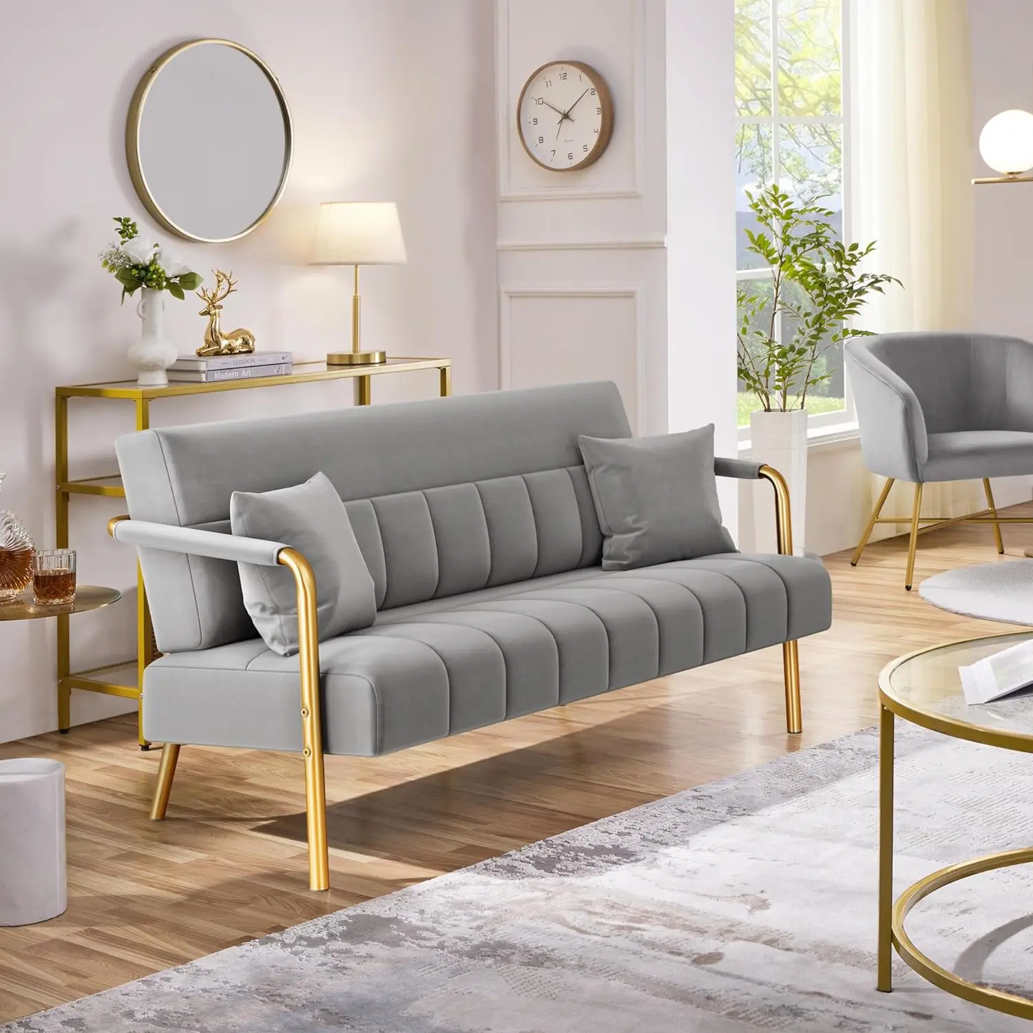 Yaheetech 56.6″W Modern Loveseat 2 Seater Sofa Luxurious Velvet Fabric Couch with Gold-Tone Metal Arms and Legs for Bedroom, Hom
Yaheetech 56.6″W Modern Loveseat 2 Seater Sofa Luxurious Velvet Fabric Couch with Gold-Tone Metal Arms and Legs for Bedroom, Hom