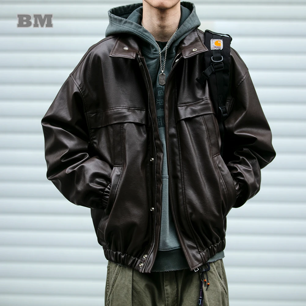 Высококачественная модная винтажная мотоциклетная кожаная куртка для мужчин и женщин Корейская популярная одежда уличная одежда карго пальто модная куртка
Высококачественная модная винтажная мотоциклетная кожаная куртка для мужчин и женщин Корейская популярная одежда уличная одежда карго пальто модная куртка