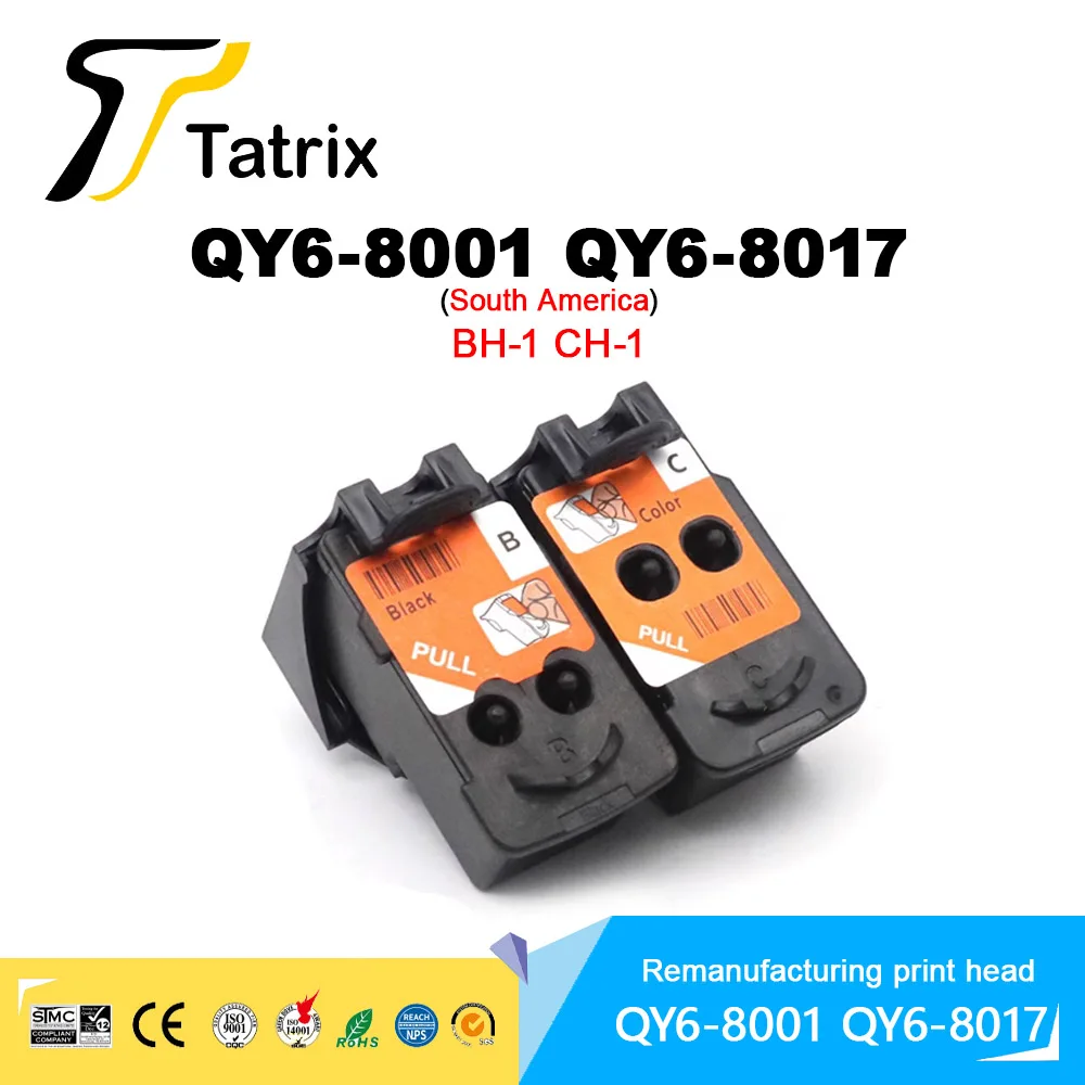 

Tatrix QY6-8001 QY6-8017 Printhead BH-1 CH-1 Print head For Canon Pixma G1100/G1110/G2100/G2110/G3100/G3102/G3110/G3111 Printer