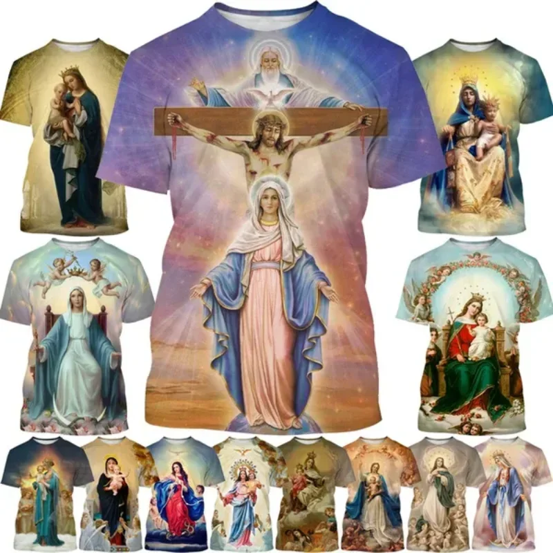 New Virgin Mary 3D Print T-shirt for Unisex Summer Casual Women Clothing Oversized T Shirt Vintage Harajuku Streetwear Tops Tees
New Virgin Mary 3D Print T-shirt for Unisex Summer Casual Women Clothing Oversized T Shirt Vintage Harajuku Streetwear Tops Tees