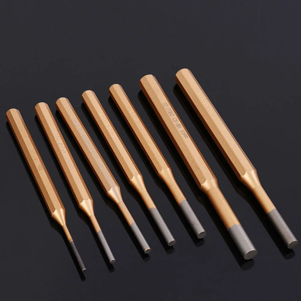 6pcs Center Punch Chisel High Hardness Cylindrical Chisel Round Head 3-8mm Woodworking Metal Drill Center Punching Hand Tools
6pcs Center Punch Chisel High Hardness Cylindrical Chisel Round Head 3-8mm Woodworking Metal Drill Center Punching Hand Tools