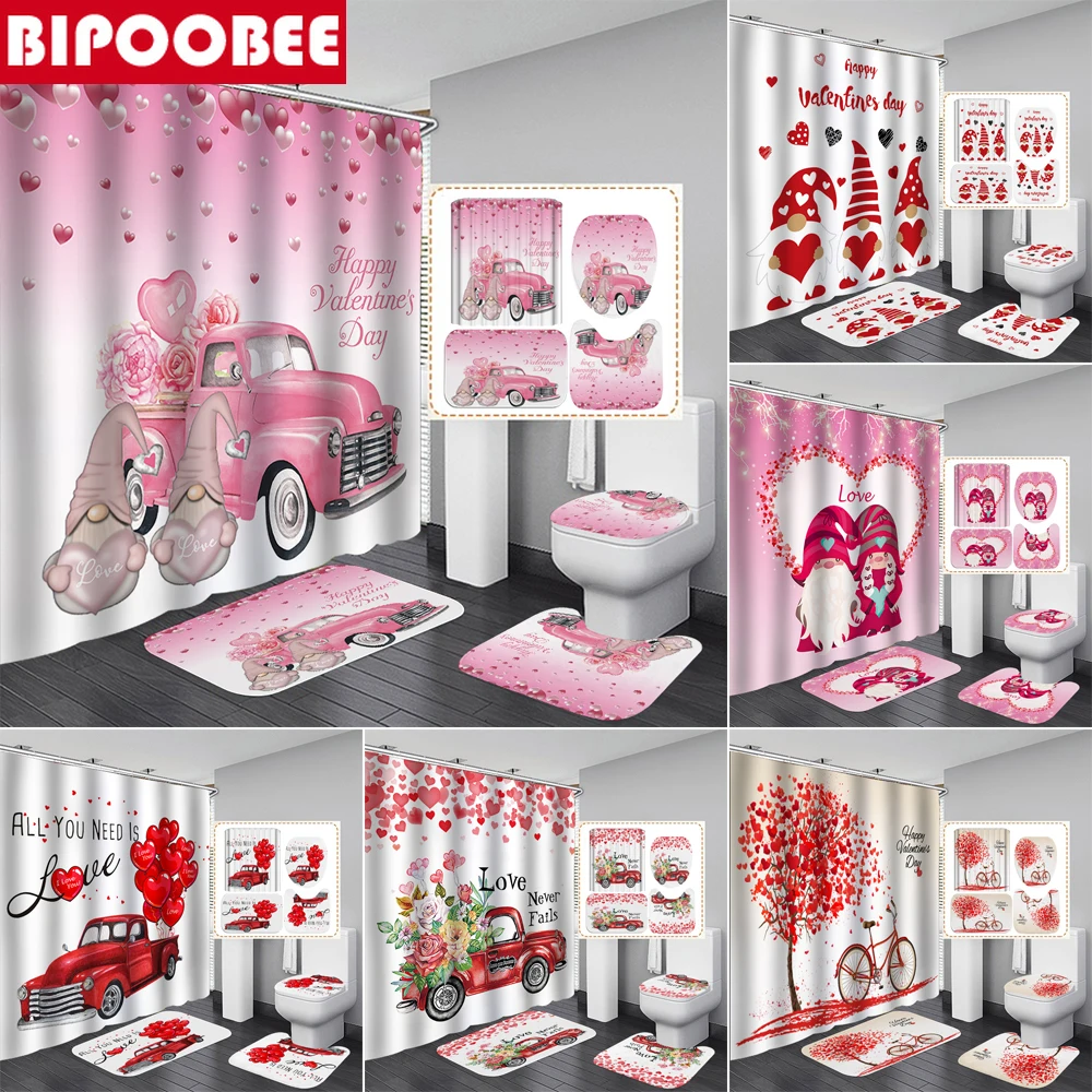 Love Gnome Dwarf 3D Print Shower Curtain Pink Bathroom Curtains Home Decor Pedestal Rugs Bath Mats Non-slip Carpet Toilet Cover
Love Gnome Dwarf 3D Print Shower Curtain Pink Bathroom Curtains Home Decor Pedestal Rugs Bath Mats Non-slip Carpet Toilet Cover