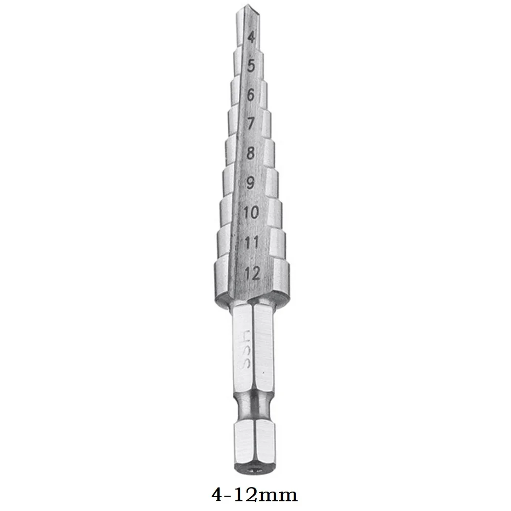 4 Pcs Step Drill Bits 4-12/4-20/4-32mm 6.35MM Hex Shank For Sharpener Metal Hole Drilling Multifunction Power Tools Parts
4 Pcs Step Drill Bits 4-12/4-20/4-32mm 6.35MM Hex Shank For Sharpener Metal Hole Drilling Multifunction Power Tools Parts