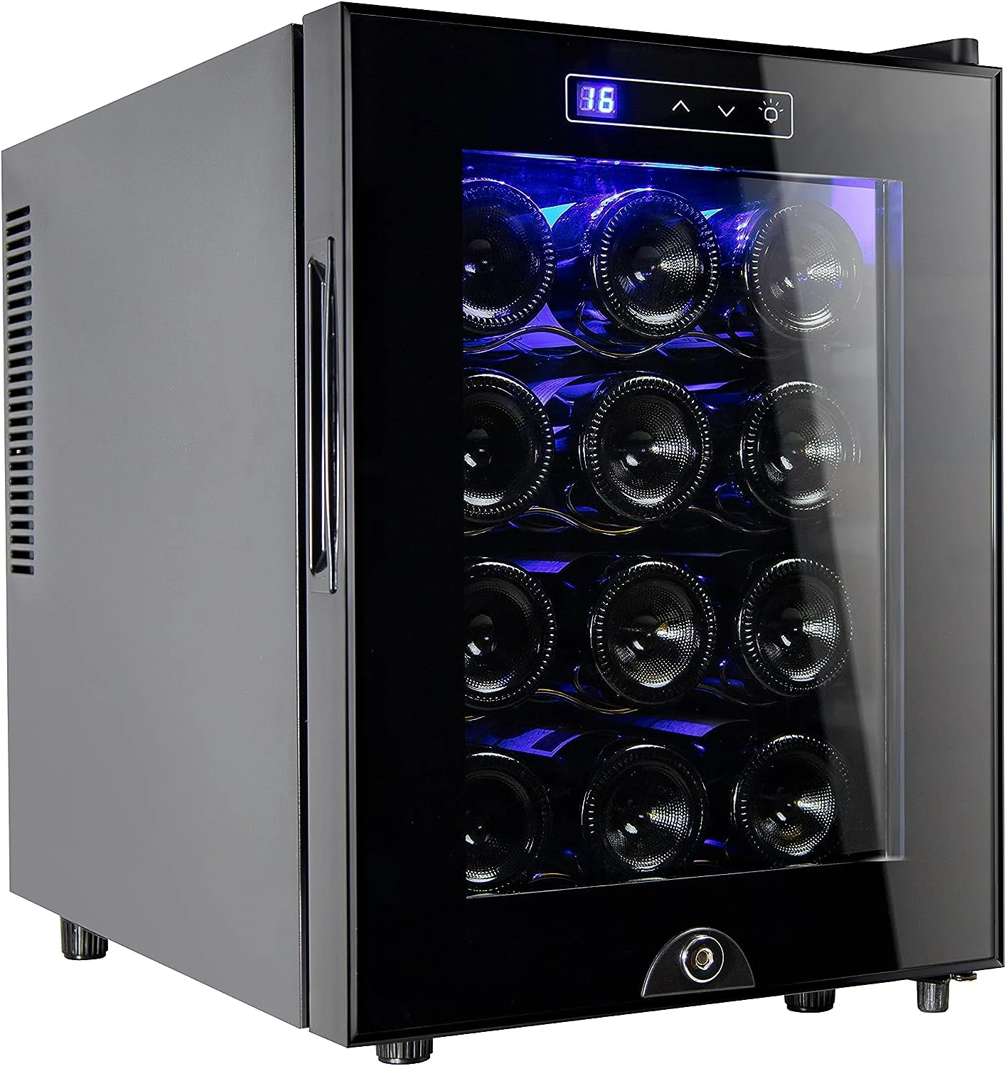 Bottle Wine Cooler Refrigerator,Wine Fridge Freestanding with Lock & Digital Temperature Control Fridge Glass Door,Mini Wine
Bottle Wine Cooler Refrigerator,Wine Fridge Freestanding with Lock & Digital Temperature Control Fridge Glass Door,Mini Wine