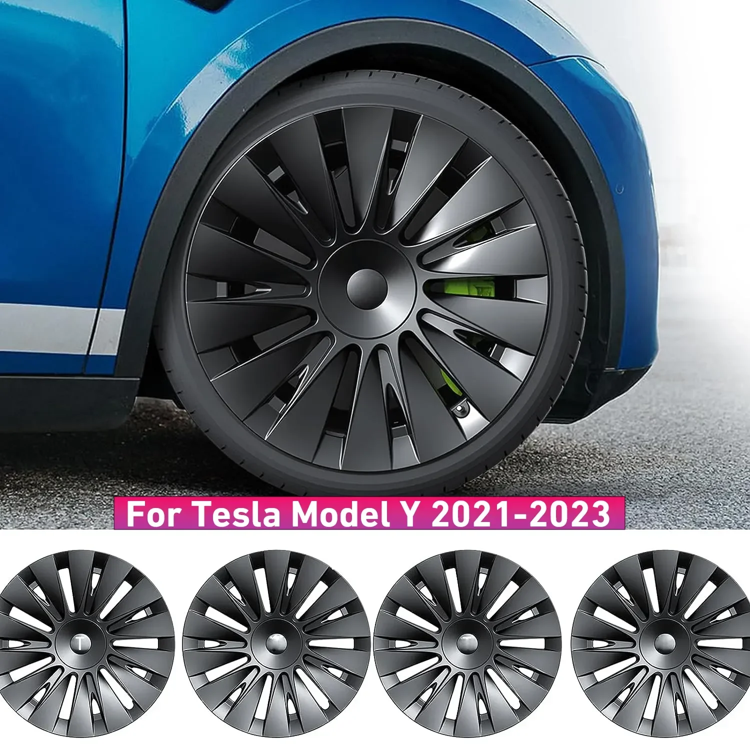 For Tesla Model Y 2019-2022 Wheel Covers 19 Inch Hubcaps Rim Protector Replacement Kit Fully Wrapped Matte Black 4PCS
For Tesla Model Y 2019-2022 Wheel Covers 19 Inch Hubcaps Rim Protector Replacement Kit Fully Wrapped Matte Black 4PCS