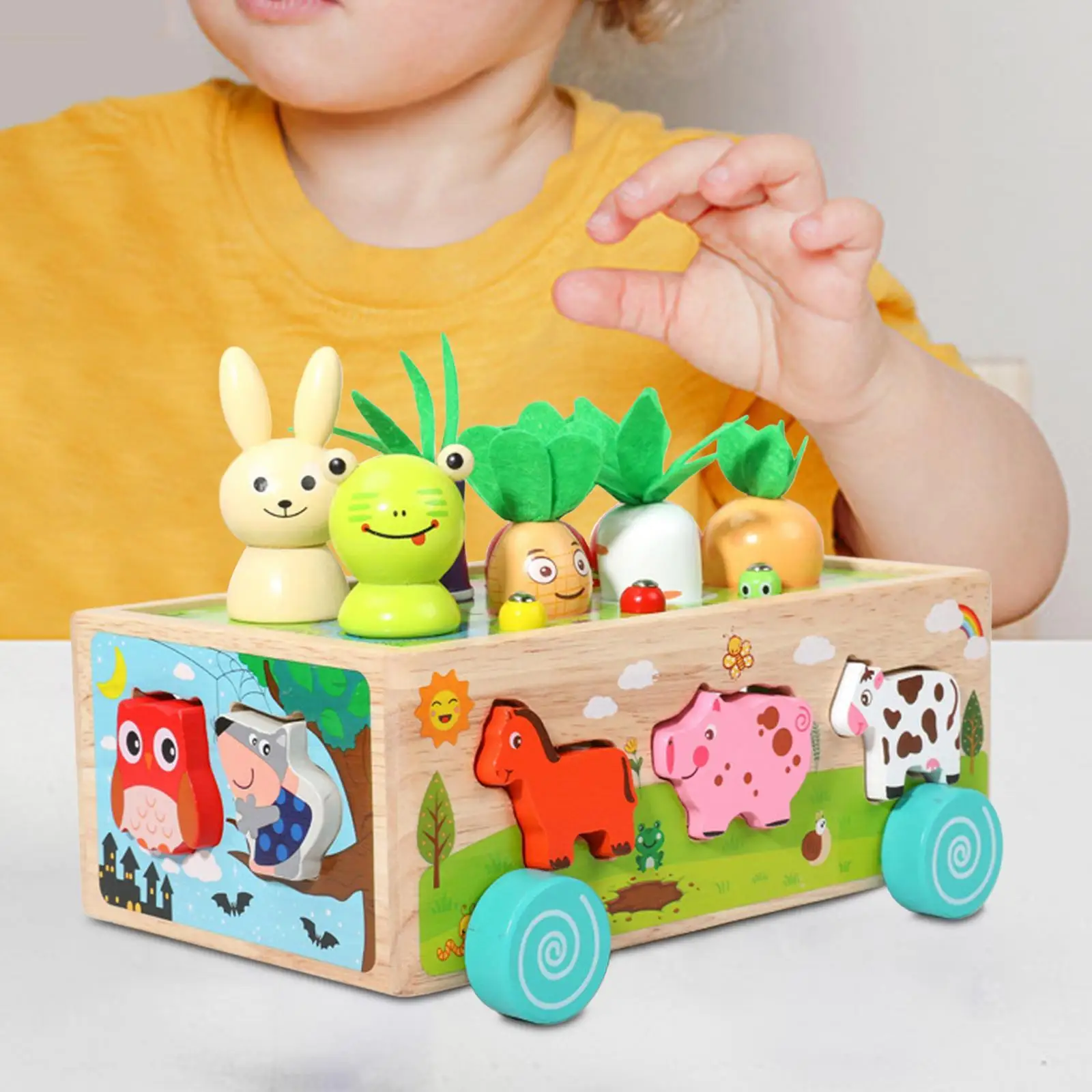 

Carrot Harvest Game Fine Motor Skill Hands on Abilities Montessori Toys Wooden Toy Preschool Learning for Kindergarten Kids