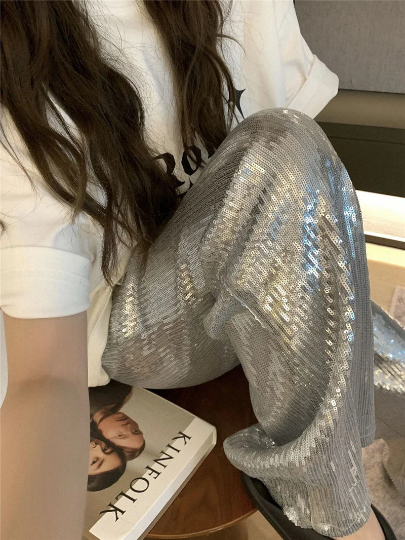 Sequin Casual Women High-Waist Loose Slimming Straight Mopping Pants Korean Version Of Simple Commuting Breathable Summer
Sequin Casual Women High-Waist Loose Slimming Straight Mopping Pants Korean Version Of Simple Commuting Breathable Summer