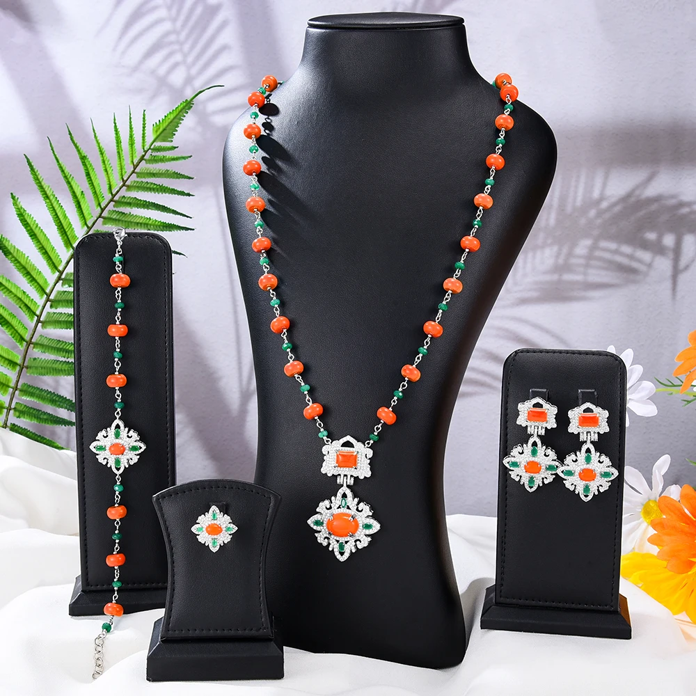 Jimbora Turquoise Necklace Earrings Bracelet Ring Jewelry Sets For Original Women Bridal Wedding Russia Dubai Bridal Party Gift
Jimbora Turquoise Necklace Earrings Bracelet Ring Jewelry Sets For Original Women Bridal Wedding Russia Dubai Bridal Party Gift