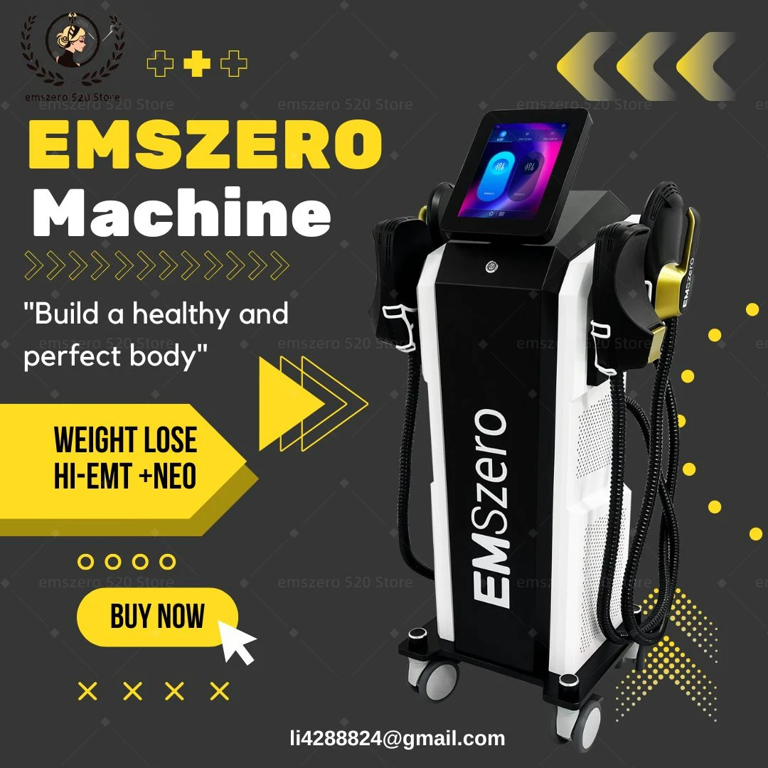 EMSZERO NEO стимулятор мышц HIEMT устройство для похудения EMS Sculpt 4 ручки с радиочастотной подушкой сжигание жира Скульптурное устройство для похудения
EMSZERO NEO стимулятор мышц HIEMT устройство для похудения EMS Sculpt 4 ручки с радиочастотной подушкой сжигание жира Скульптурное устройство для похудения