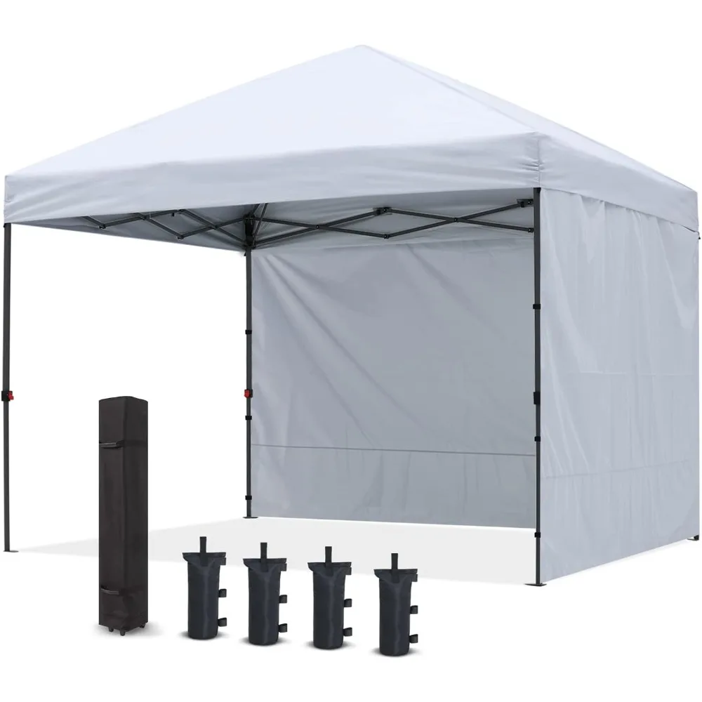 

Pop Up Canopy Tent, Sunshade, Instant Sun Protection, Shelter with Wheeled Carry Bag, Beach Gazebo, 2 Removable Sunwalls, 8x8Ft