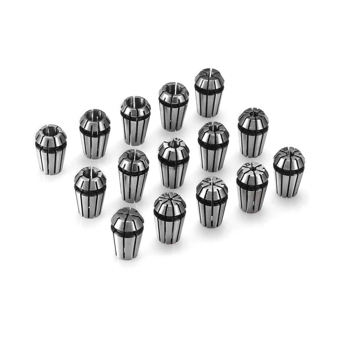 15PCS ER11 Precision Spring Collet Set for CNC Engraving Milling Lathe Chuck Tool 1.0mm-7.0mm & 1/4 inch 1/8 inch
15PCS ER11 Precision Spring Collet Set for CNC Engraving Milling Lathe Chuck Tool 1.0mm-7.0mm & 1/4 inch 1/8 inch