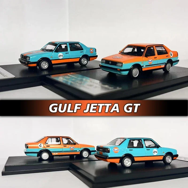

MC 1:64 GULF JETTA GT A2 Diecast Diorama Car Model Collect Miniature Carros Toys