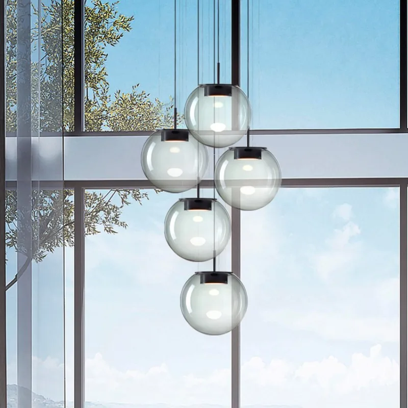 

Подвесной светильник Brokis Orbis в скандинавском стиле, стеклянный светодиодный светильник в виде глобуса, дымчато-серого цвета для спальни, прикроватная лампа, простая освещение для ресторана