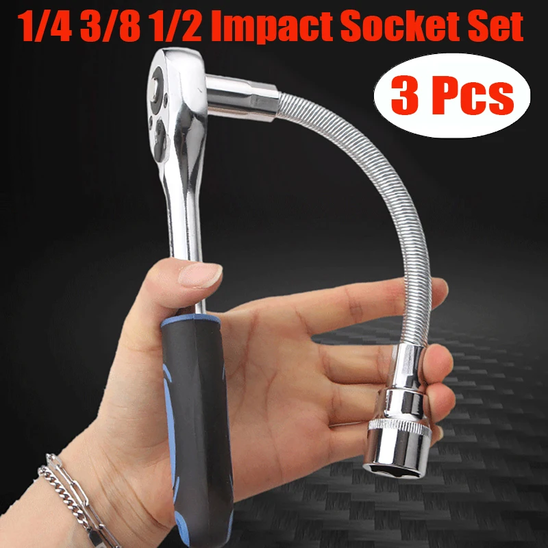 1/4 3/8 1/2 Impact Socket Set Flexible Extension Rod Drive Adapter Socket Spanner Mechanical Workshop Tool For Wrench Automotive
1/4 3/8 1/2 Impact Socket Set Flexible Extension Rod Drive Adapter Socket Spanner Mechanical Workshop Tool For Wrench Automotive