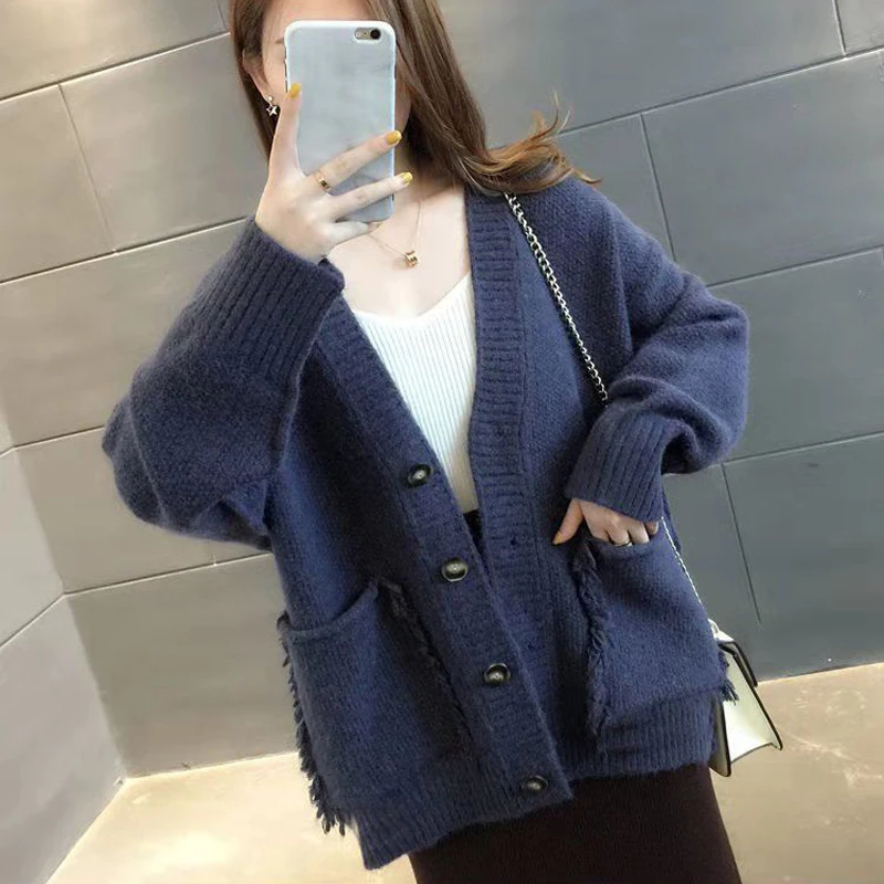 Cardigan Sweater Autumn Winter Fashion Sweet Harajuku Lazy Wind WomenV-Neck Casual Korean Long Sleeve Female Y2k Sweater Tops
Cardigan Sweater Autumn Winter Fashion Sweet Harajuku Lazy Wind WomenV-Neck Casual Korean Long Sleeve Female Y2k Sweater Tops
