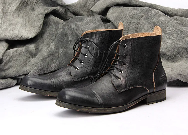 Retro Ankle Leather Men Boots High-Top Boots Lace up Classic Outdoor Boots Autumn Shoes
Retro Ankle Leather Men Boots High-Top Boots Lace up Classic Outdoor Boots Autumn Shoes