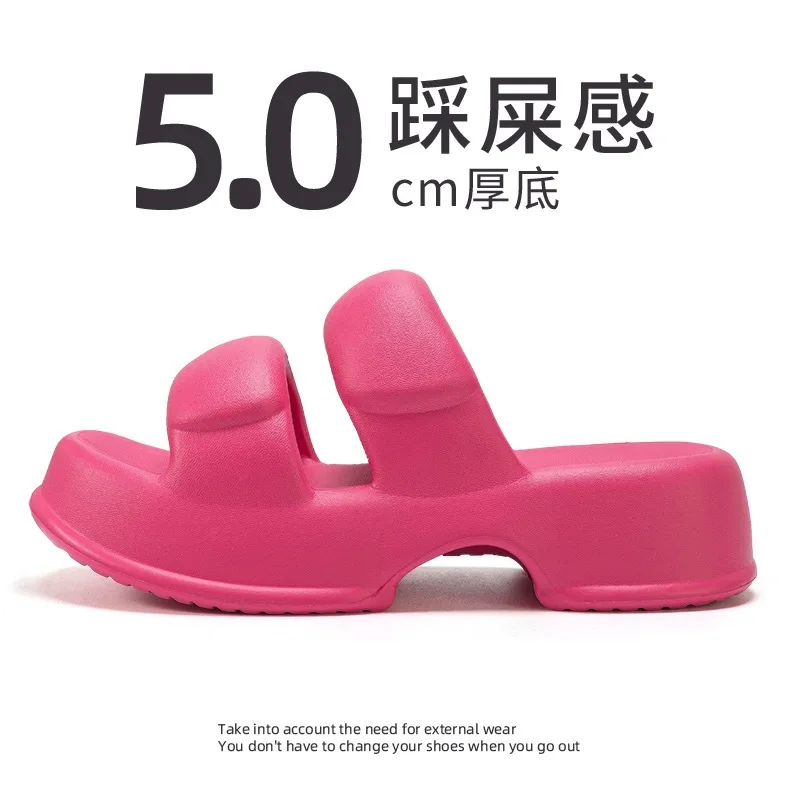 Thick Sole Slippers for Women Summer Outwear 2023 New Comfortable Anti Slip Hot Selling Seaside Beach Elevated Sandals for Women
Thick Sole Slippers for Women Summer Outwear 2023 New Comfortable Anti Slip Hot Selling Seaside Beach Elevated Sandals for Women