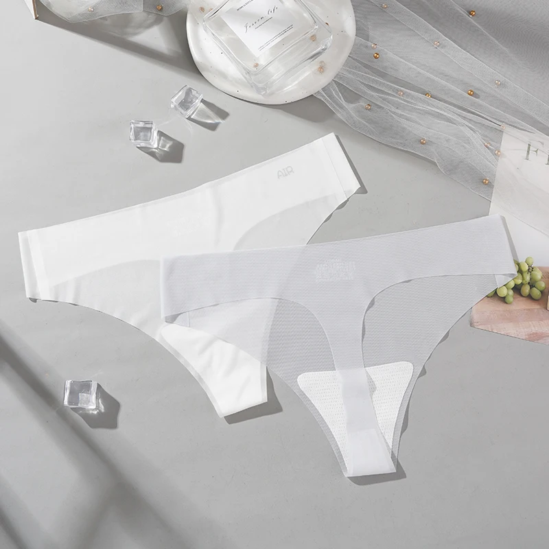 3Pcs/Lot Women's Ultra-thin Transparent Thong Sexy Female Seamless Low-rise Solid Color T-pants Quick Drying Underwear Panties 5 S7a10156868524ff1b866276f261087204