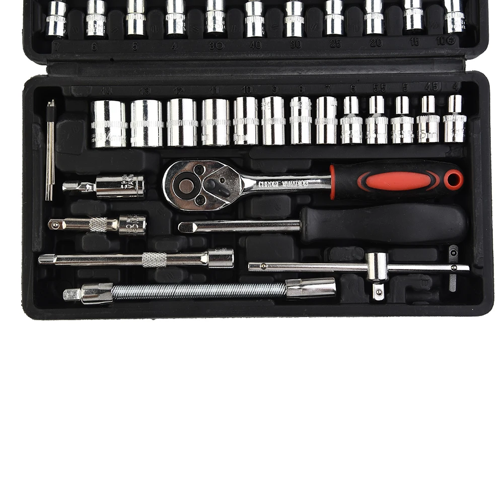 Joint Car tool set Rotating Connector Ratchet Replacement Spanner Vehicle Wrenches 46pcs Accessories Extension
Joint Car tool set Rotating Connector Ratchet Replacement Spanner Vehicle Wrenches 46pcs Accessories Extension