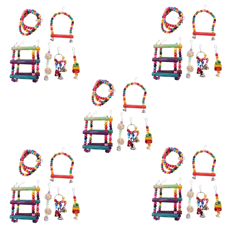 30 Pcs Bird Parrot Toys, Bird Swing Toy Colorful Chewing Hanging Hammock Swing Bell Pet Climbing Ladders Toys Bird Toys
30 Pcs Bird Parrot Toys, Bird Swing Toy Colorful Chewing Hanging Hammock Swing Bell Pet Climbing Ladders Toys Bird Toys